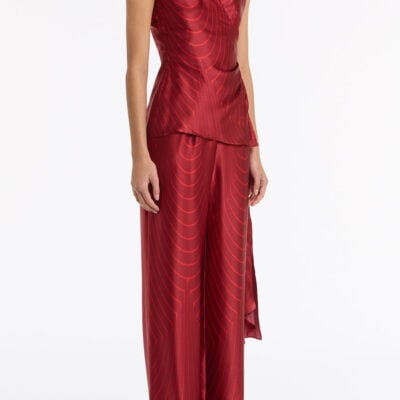 Carla Zampatti Undercurrent Silk Viscose Stretch Cap Sleeve Wrap Top - Image 2