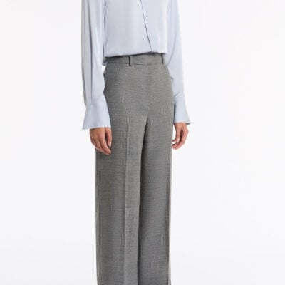 Carla Zampatti Sky Blue Silk Satin Georgette Classic Blouse - Image 2