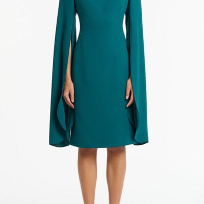 Carla Zampatti Serpentine Crepe Lovero Midi Dress - Image 1