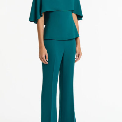 Carla Zampatti Serpentine Crepe Cape Top - Image 2