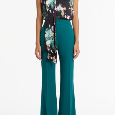 Carla Zampatti Serpentine Crepe Bootleg Pant - Image 1