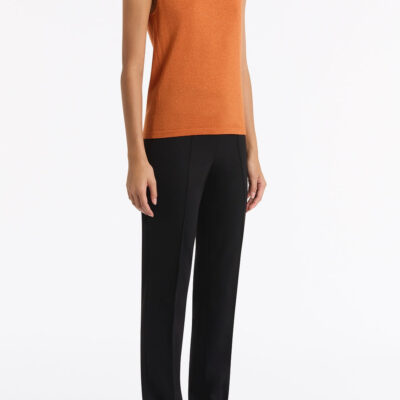 Carla Zampatti Russet Metallic Merino Knit Top - Image 2