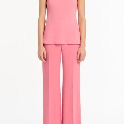 Carla Zampatti Rose Pink Georgette Scoop Neck Cami - Image 1