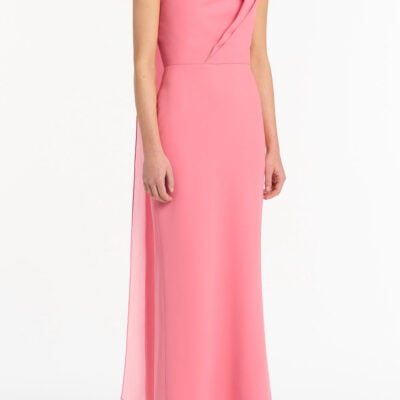 Carla Zampatti Rose Pink Georgette Scarf - Image 2