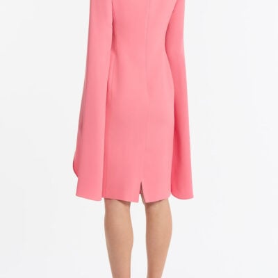Carla Zampatti Rose Pink Crepe Lovero Dress - Image 2