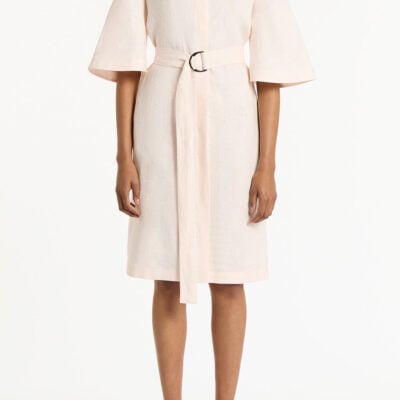Carla Zampatti Rosa Linen Box Sleeve Shirt Dress - Image 1