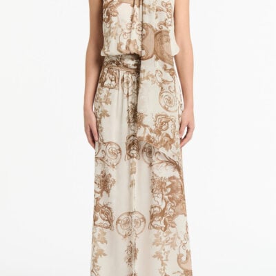 Carla Zampatti Renaissance Georgette Halter Dress - Image 1