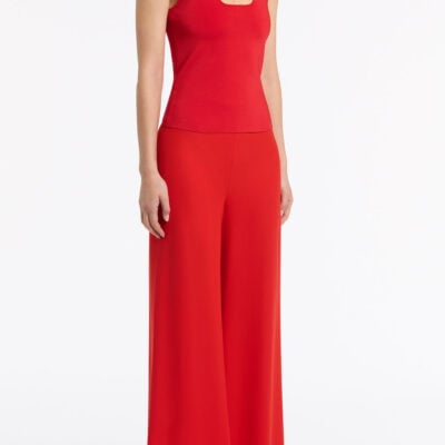 Carla Zampatti Red Milano Knit Tank - Image 2