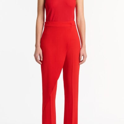 Carla Zampatti Red Georgette Scoop Neck Cami - Image 1