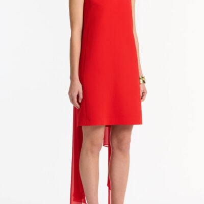 Carla Zampatti Red Georgette Scarf - Image 2