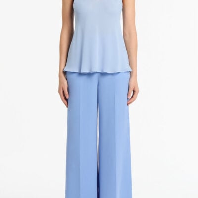Carla Zampatti Powder Blue Georgette Scoop Cami - Image 1