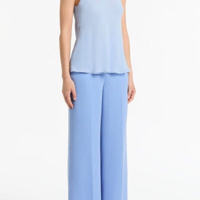 Carla Zampatti Powder Blue Georgette Scoop Cami - Image 2
