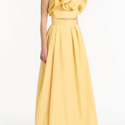 Carla Zampatti Pollen Taffeta Bubble Maxi Skirt - Image 2