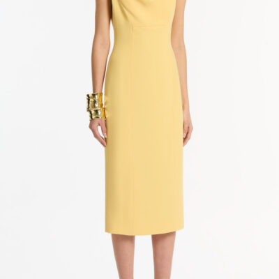 Carla Zampatti Pollen Crepe Leaf Midi Dress - Image 2