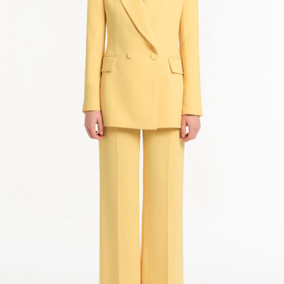 Carla Zampatti Pollen Crepe Double Breasted Relaxed Blazer - Image 1
