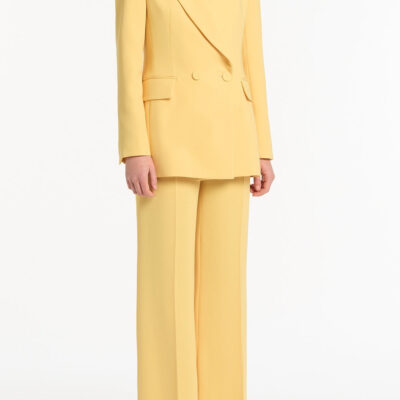Carla Zampatti Pollen Crepe Double Breasted Relaxed Blazer - Image 2