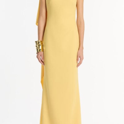 Carla Zampatti Pollen Crepe Cowl Back Gown - Image 1