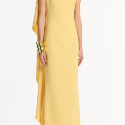 Carla Zampatti Pollen Crepe Cowl Back Gown - Image 2