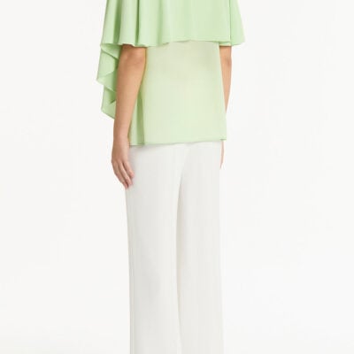 Carla Zampatti Peridot Georgette Cascata Top - Image 2