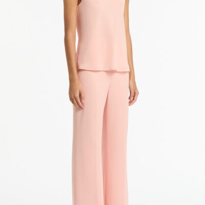 Carla Zampatti Pale Rose Georgette Scoop Cami - Image 2