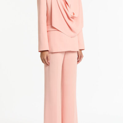 Carla Zampatti Pale Rose Crepe Scarf Jacket - Image 2
