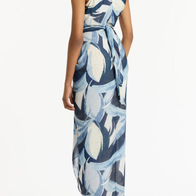 Carla Zampatti Painted Floral Georgette Wrap Dress - Image 2