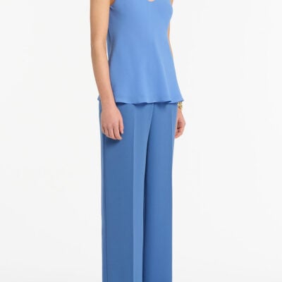 Carla Zampatti Pacific Blue Georgette Scoop Neck Cami - Image 2