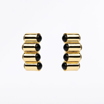 Carla Zampatti Onyx Cilindro Earring - Image 1