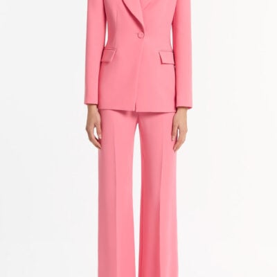 Carla Zampatti Rose Pink Crepe Rose Blazer - Image 1