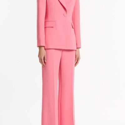 Carla Zampatti Rose Pink Crepe Rose Blazer - Image 2