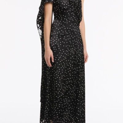 Carla Zampatti Pinspot Silk Burnout Shoulder Wrap Dress - Image 2