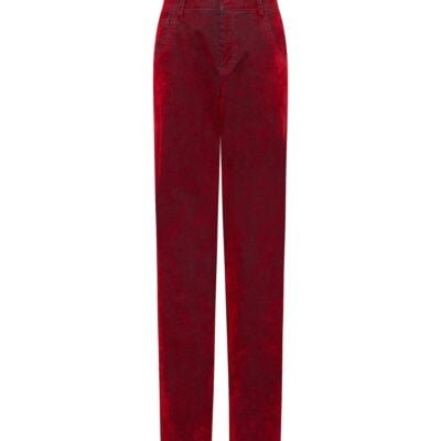 David Koma Velvet Denim Trousers - Image 1