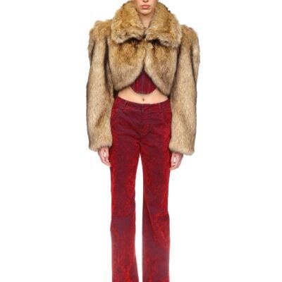 David Koma Velvet Denim Trousers - Image 2