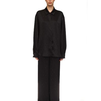 David Koma Star Rhinestone Wide Leg Trousers - Image 2