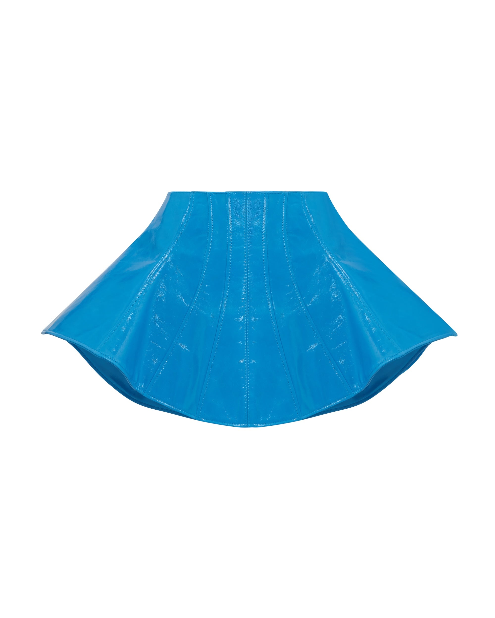 David Koma Flounce Hem Mini Leather Skirt - Image 1