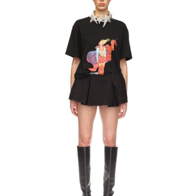 David Koma Flounce Denim Mini Skirt - Image 2