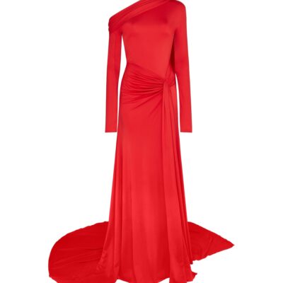 David Koma Drape Waist and One Shoulder Gown - Image 1