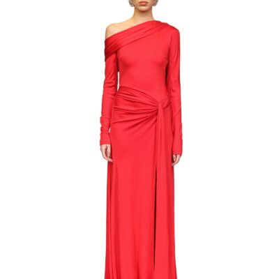 David Koma Drape Waist and One Shoulder Gown - Image 2