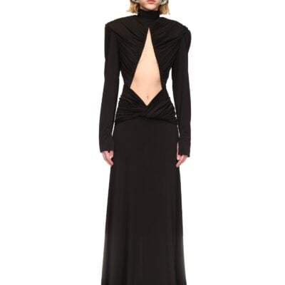 David Koma Cutout Detail Long Sleeve Gown - Image 2