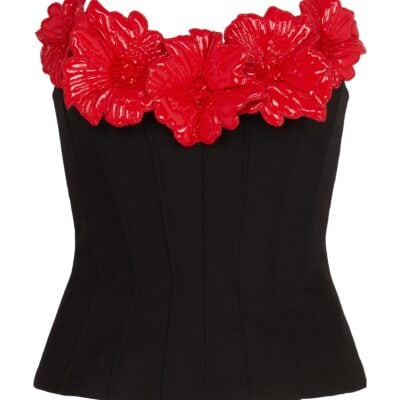 David Koma 3d Flower Corset Top - Image 1
