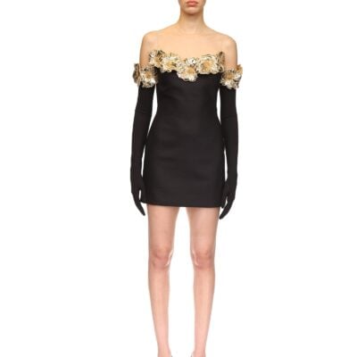 David Koma 3d Flower and Tulle Mini Dress - Image 2