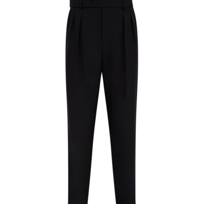 David Koma Wide Leg Tuxedo Wool Trousers - Image 1