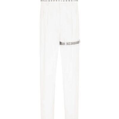 David Koma Wide Leg Boucle Trousers With Garter - Image 1