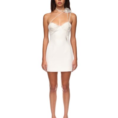 David Koma Thread Leaf Embroidery Mini Dress - Image 2