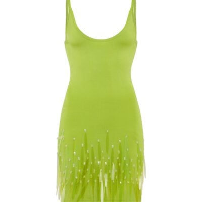 David Koma Sequin Embroidered Mini Knit Dress - Image 1