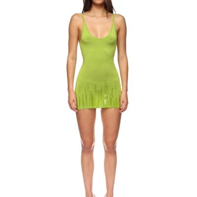David Koma Sequin Embroidered Mini Knit Dress - Image 2