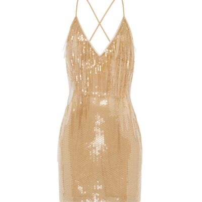 David Koma Sequin Embroidered Cami Mini Dress - Image 1