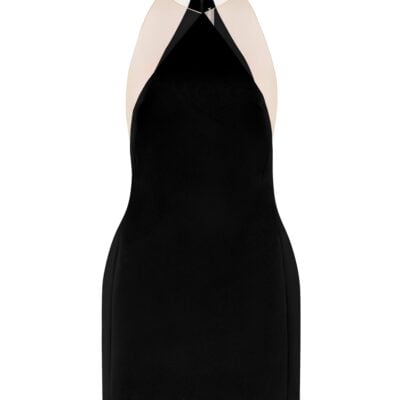 David Koma Satin Halterneck Mini Dress - Image 1