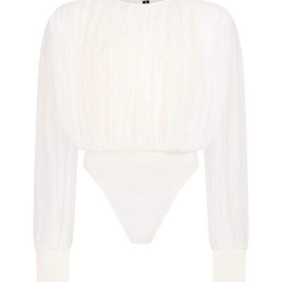 David Koma Ruched Blouse Bodysuit - Image 1