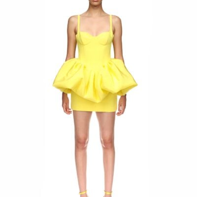David Koma Puff Skirt Detail Mini Dress - Image 2